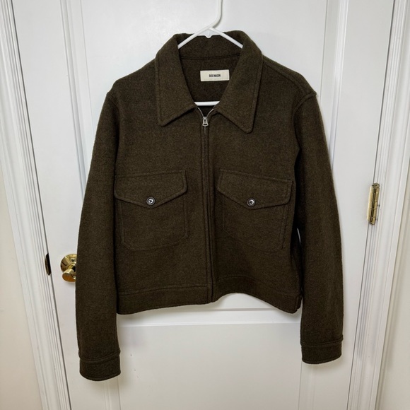 Buck Mason Felted Wool Rider Jacket Large - Picture 4 of 8